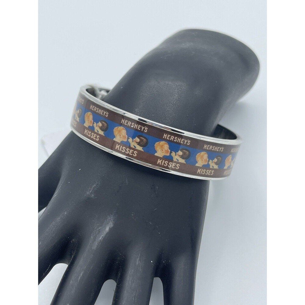 Hershey’s Kisses Vintage Print Bangle Bracelet New Rare